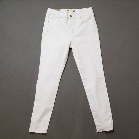 Garage High Waist Jegging White Raw Hem - Retro High waist - size 9 - Picture 1 of 13